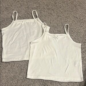 Girls White Camisole Tops, size 7